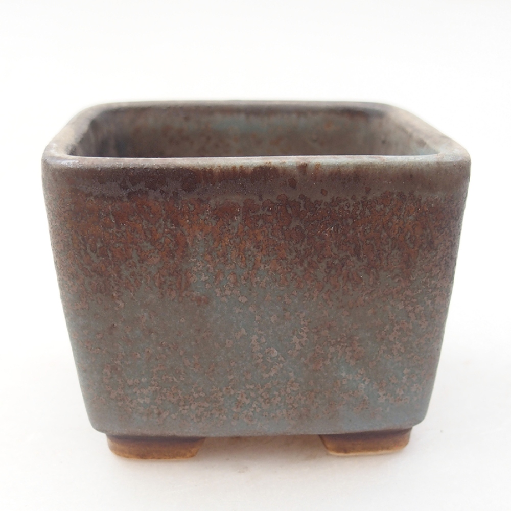 Bonsaischale aus Keramik 6 x 6 x 4,5 cm,  Farbe blau