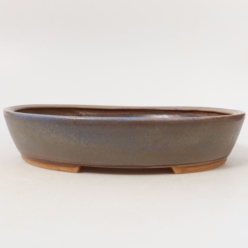 Bonsaischale aus Keramik 22,5 x 20 x 4,5 cm, Farbe blau