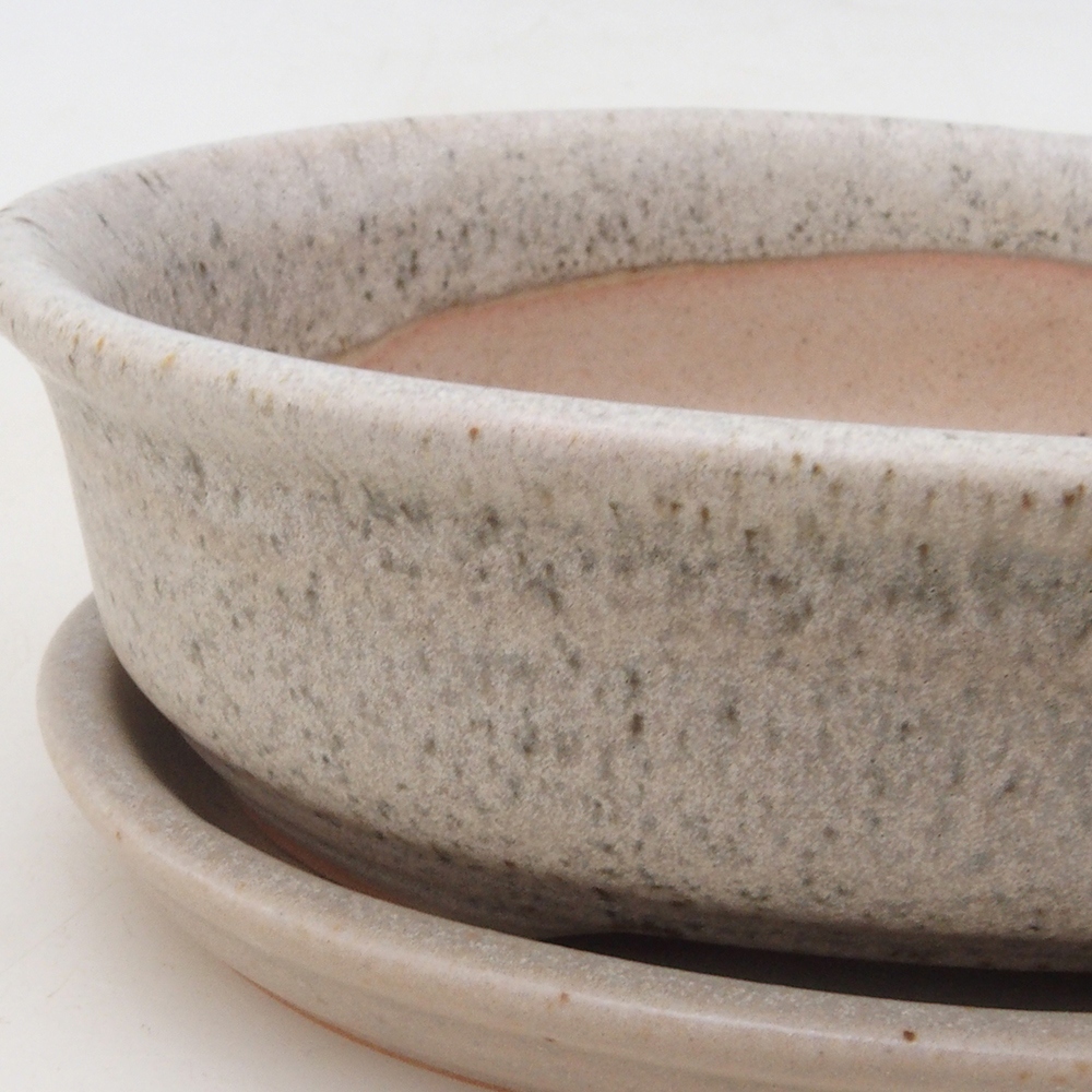 Bonsai-Schale + Untertasse H04 – Beige