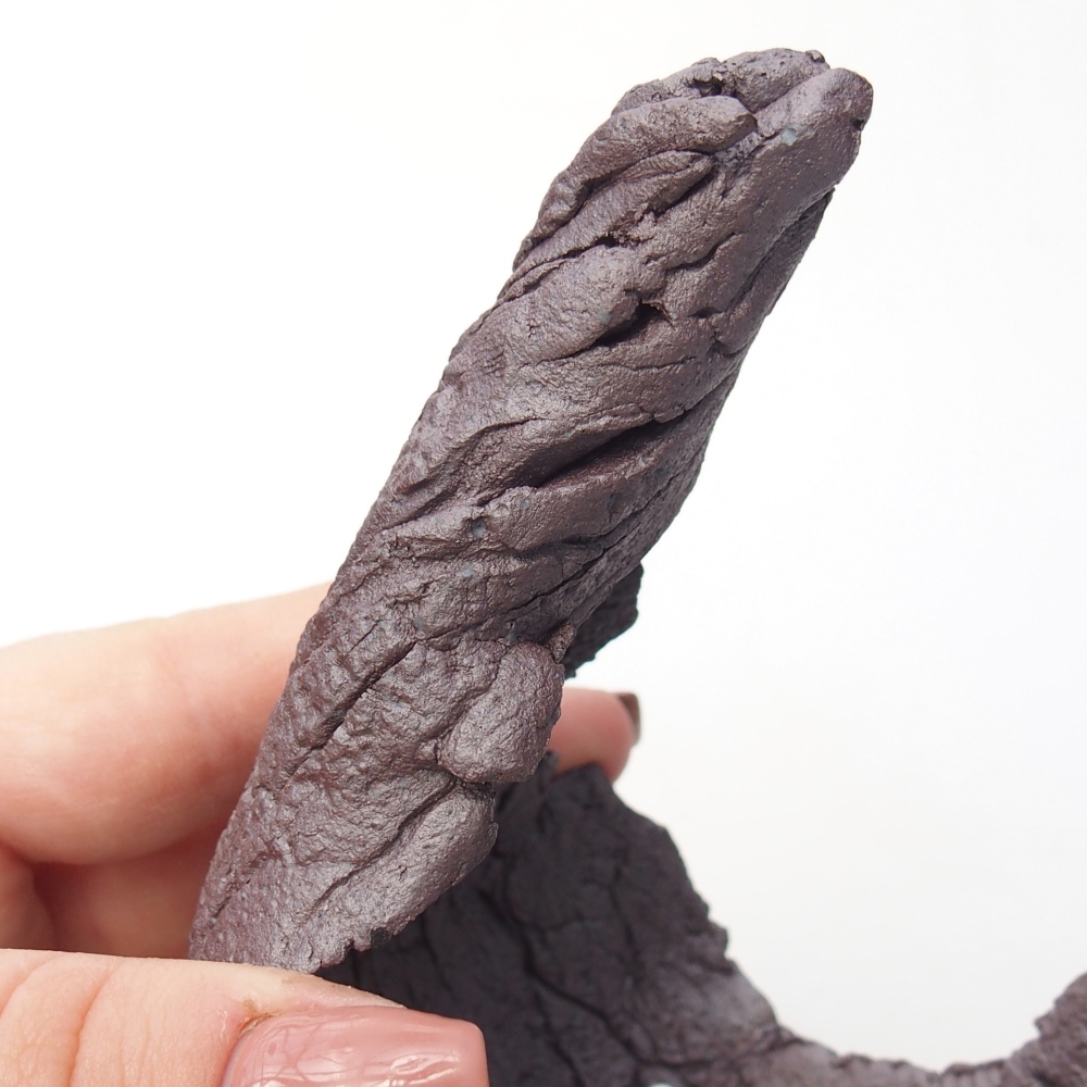 Keramikschale 8 x 7,5 x 12 cm , Metallic-Farbe