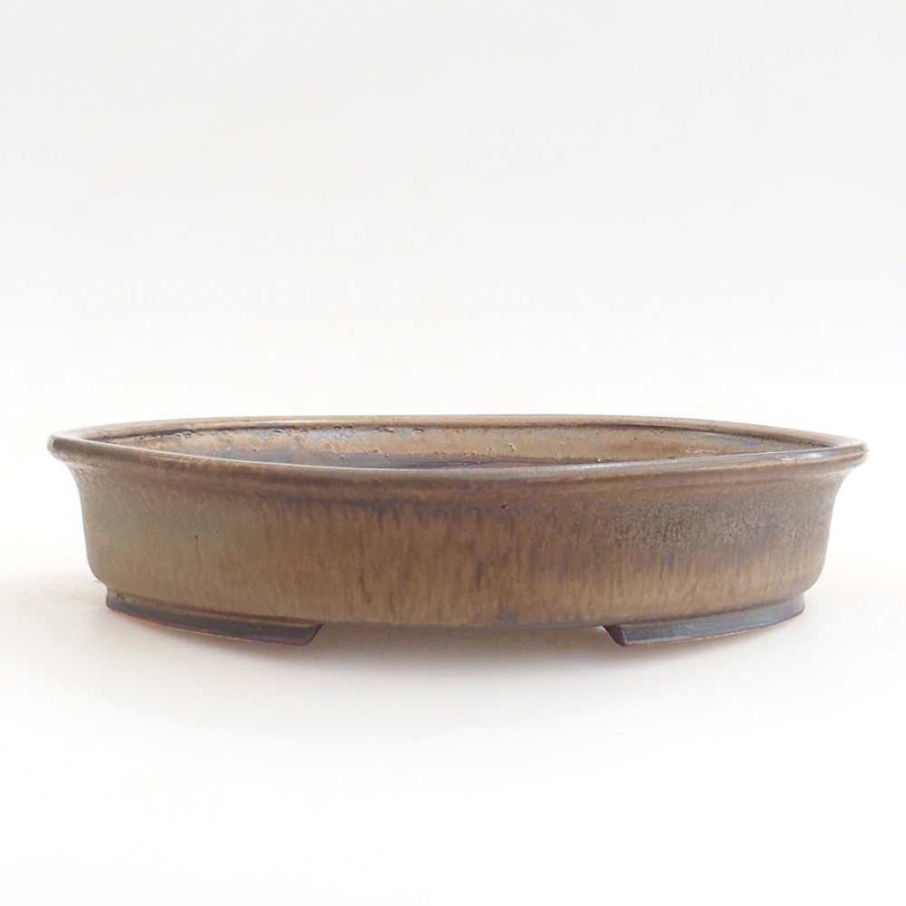 Bonsaischale aus Keramik 23 x 19,5 x 4,5 cm, braun