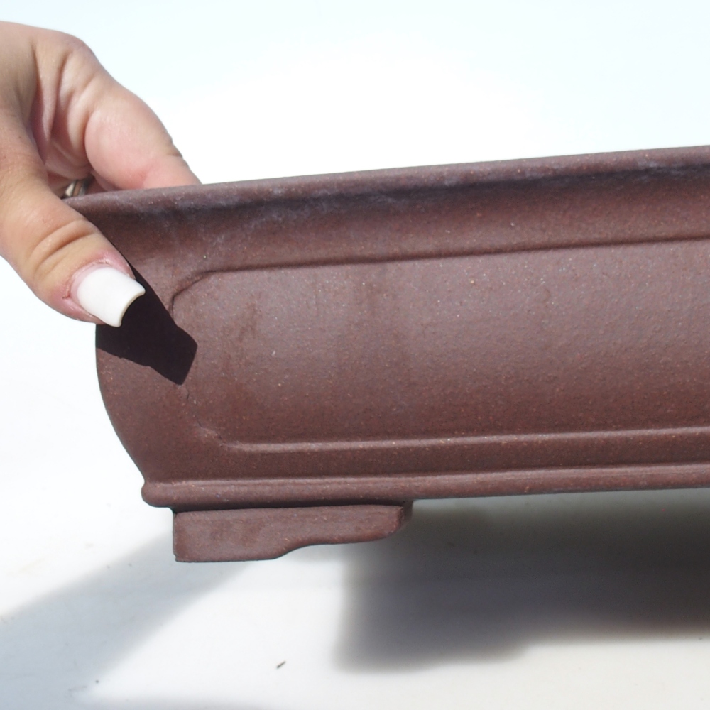 Bonsaischale 34,5 x 25,5 x 8,5 cm Birke braun