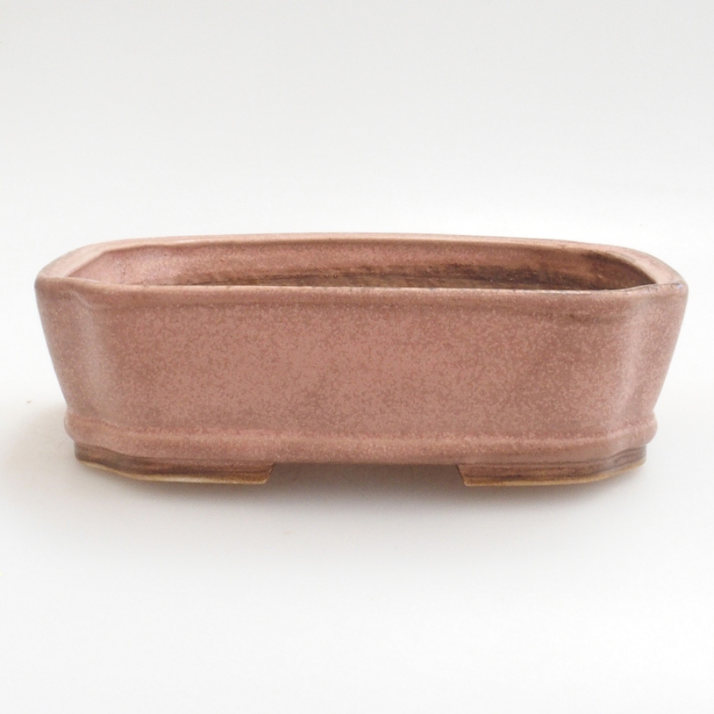 Bonsaischale aus Keramik 17 x 14 x 4,5 cm, Farbe rosa