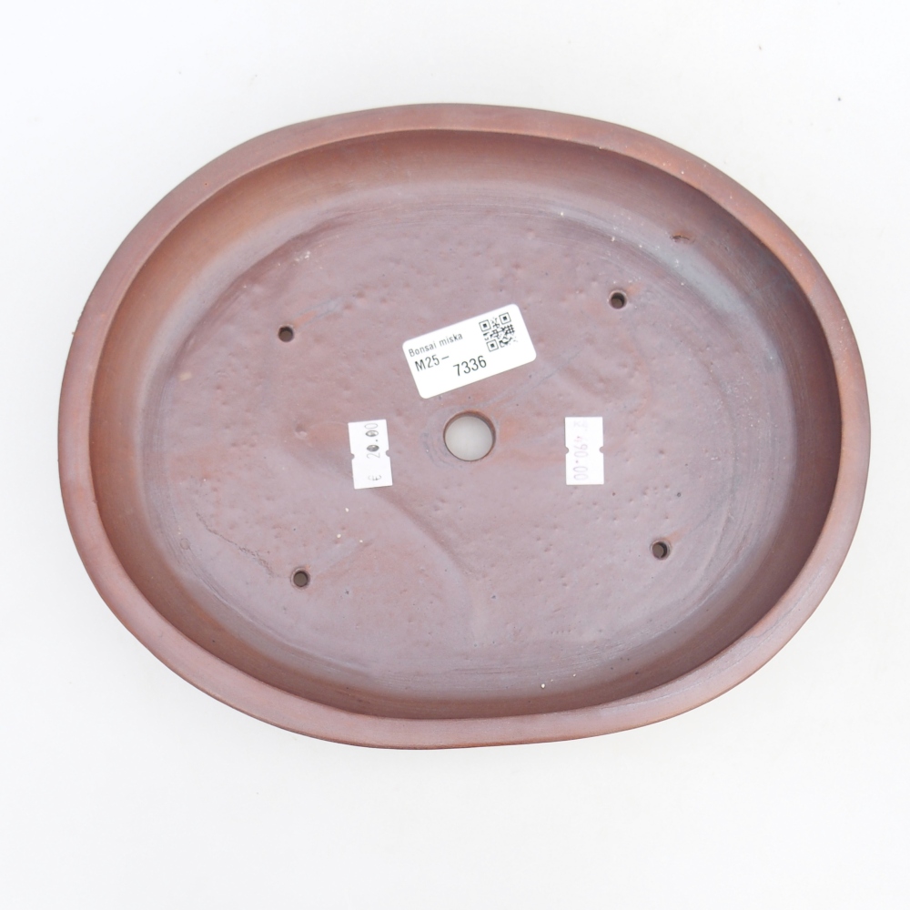Bonsaischale aus Keramik 24 x 20 x 4 cm, metallfarben