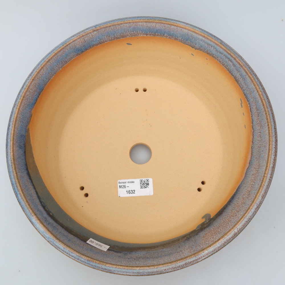 Bonsaischale aus Keramik 26,5 x 26,5 x 8 cm, Farbe blau