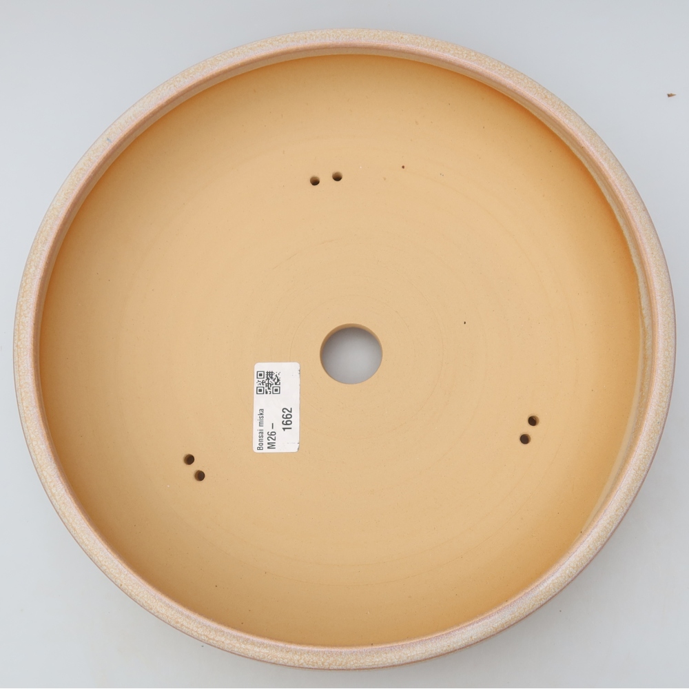 Keramik-Bonsai-Schale, 26,5 x 26,5 x 5,5 cm, Farbe: Beige