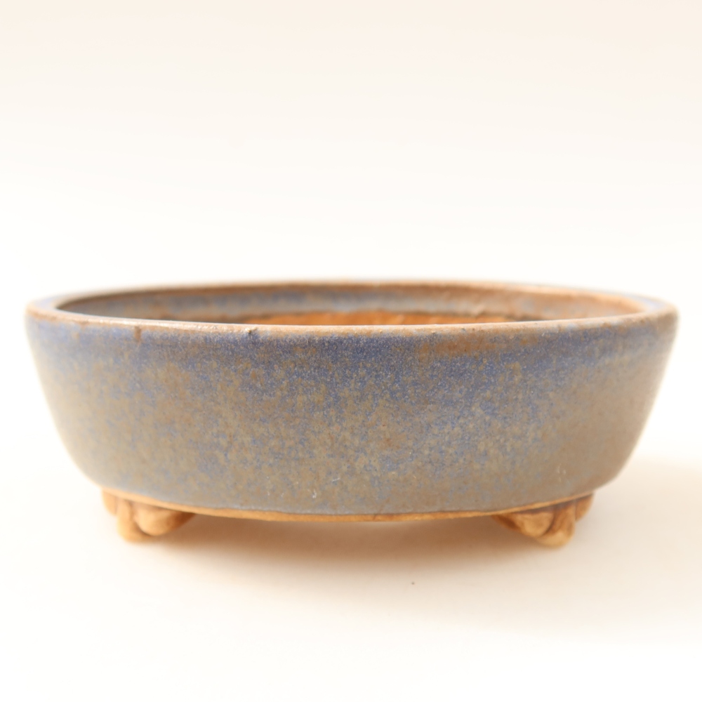 Keramik-Bonsai-Schale, 12 x 10,5 x 4 cm, Farbe: Blau