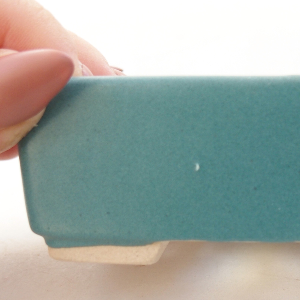 Bonsaischale aus Keramik 8,5 x 7 x 3,5 cm, Farbe blau