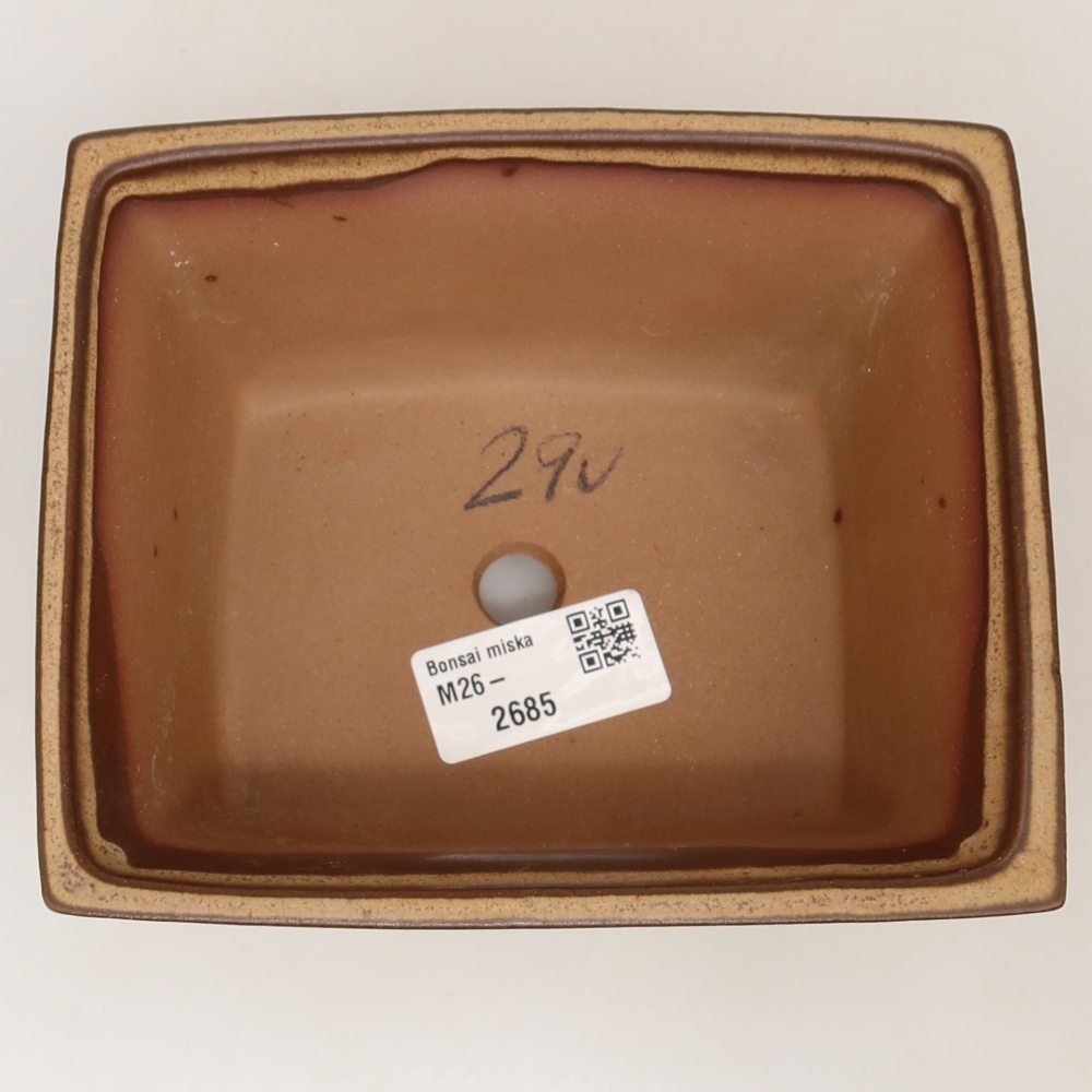 Keramikschale  14,5 x 12,5 x 7 cm, Farbe: braun