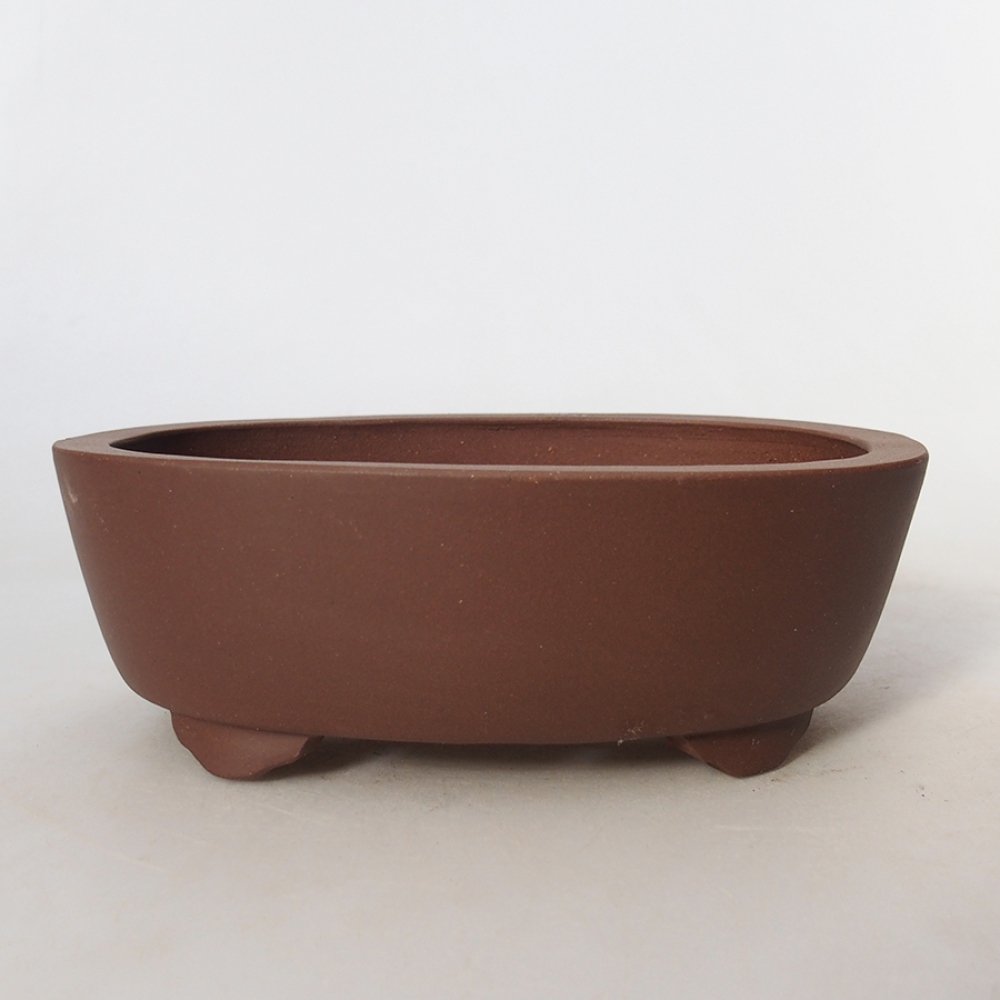 Keramik-Bonsaischale 15,5 x 12 x 5,5 cm, Farbe braun