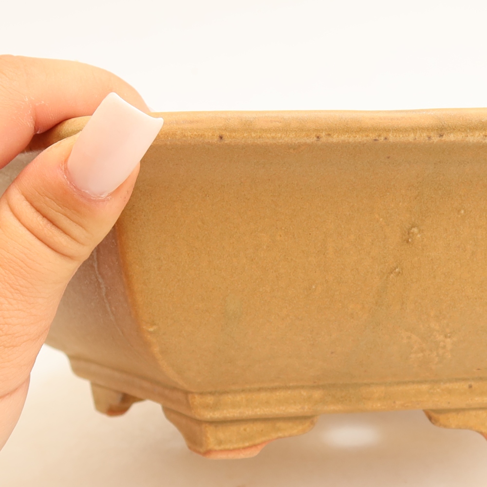 Keramik-Bonsai-Schale 24 x 21,5 x 7,5 cm, Farbe: Beige