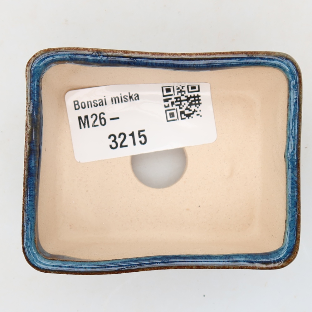 Keramik-Bonsai-Schale, 6,5 x 5 x 3,5 cm, Farbe: Blau