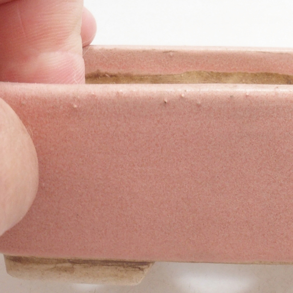 Bonsaischale aus Keramik 9,5 x 8 x 3,5 cm, Farbe rosa
