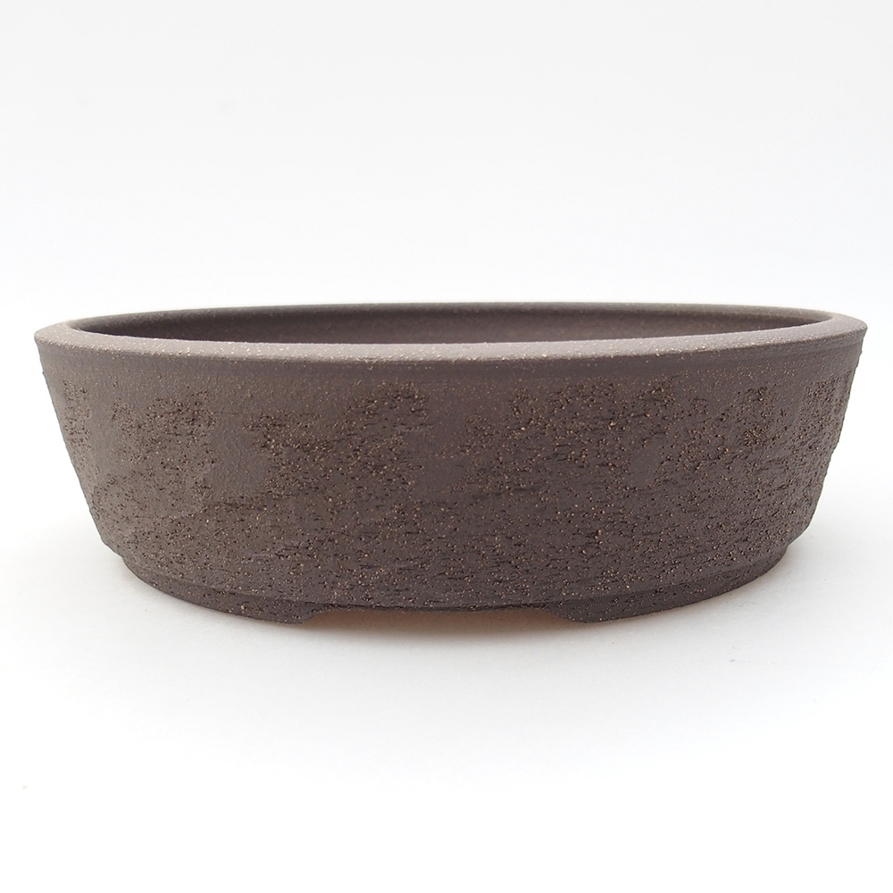 Bonsaischale aus Keramik 19,5 x 19,5 x 5,5 cm, braun