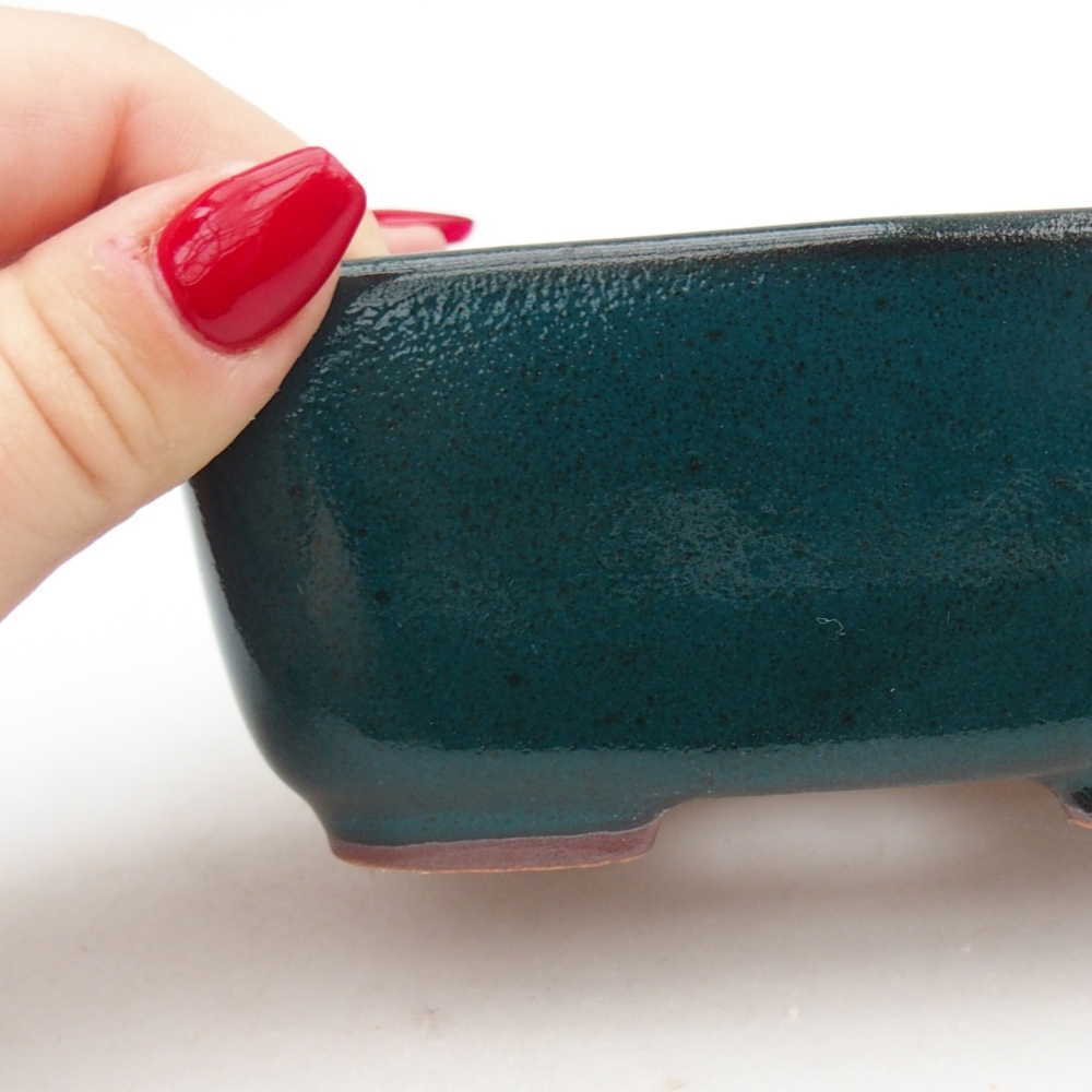 Bonsaischale aus Keramik 12,5 x 10 x 5 cm, grün