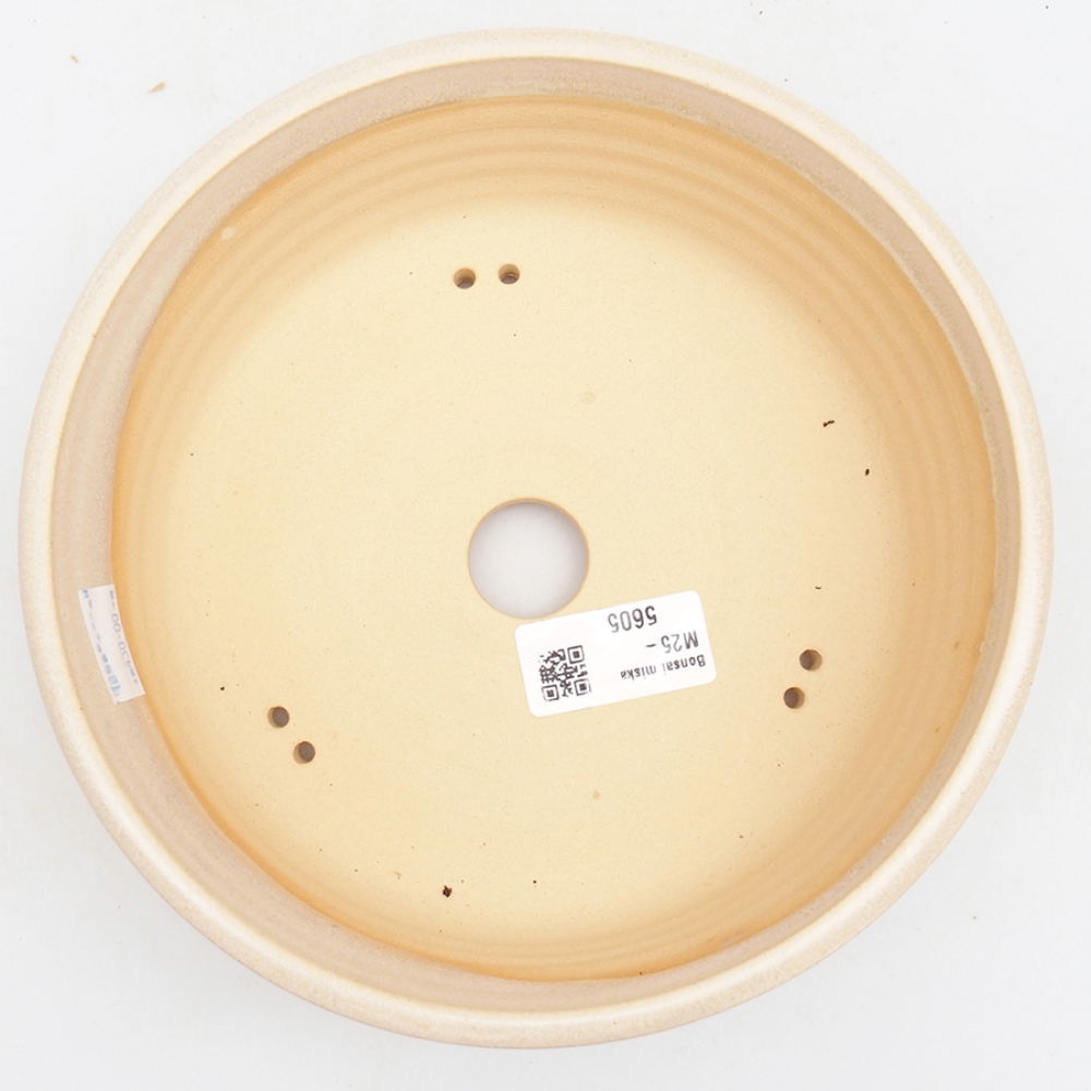 Keramik-Bonsai-Schale 19 x 19 x 6 cm, Farbe beige