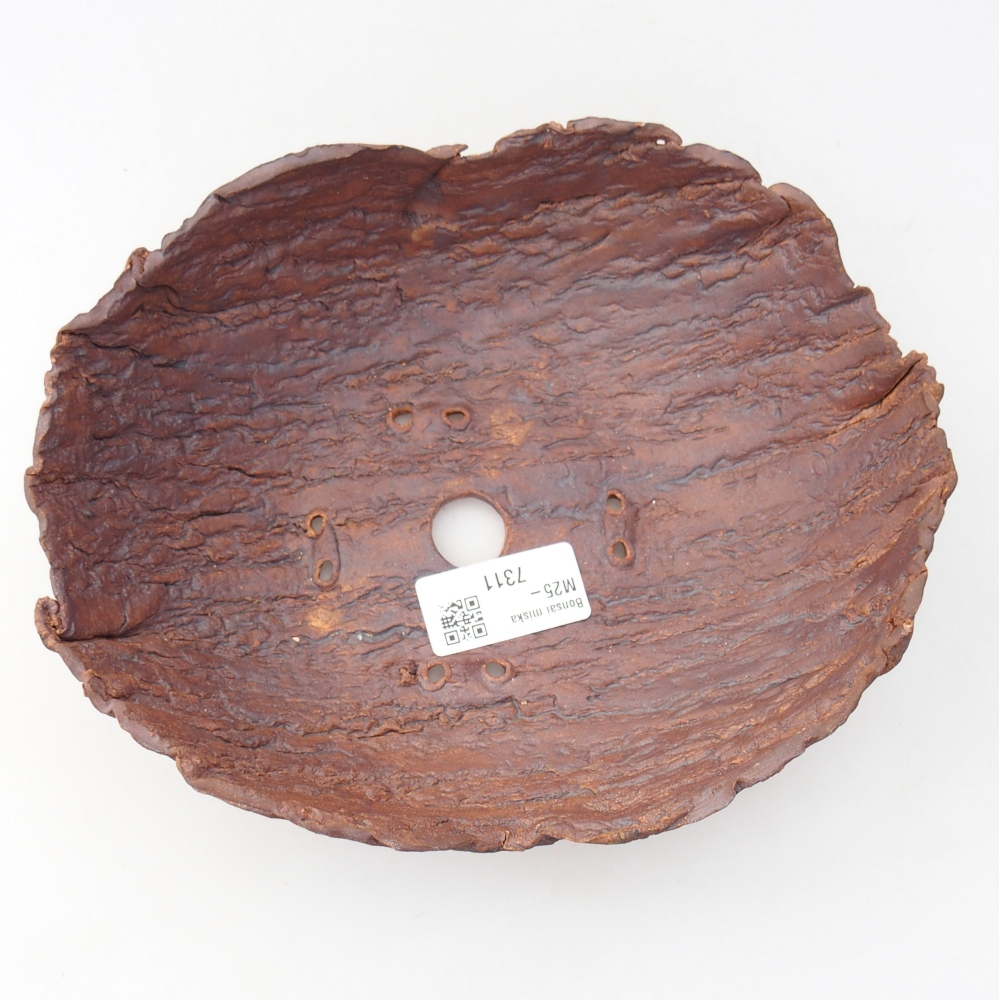 Keramikschale 20 x 16 x 6 cm , Farbe braun