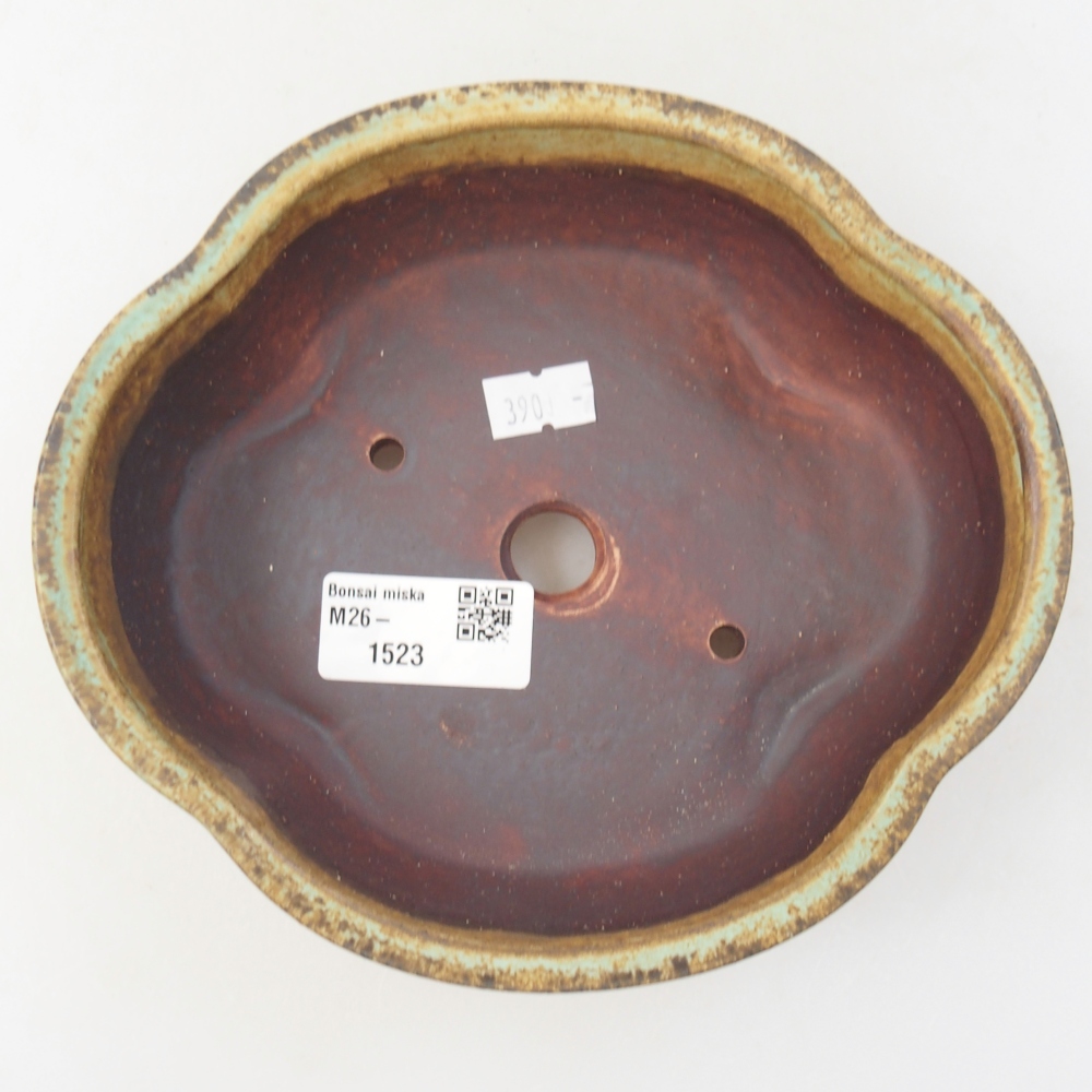 Bonsaischale aus Keramik 17 x 15 x 5,5 cm, grün