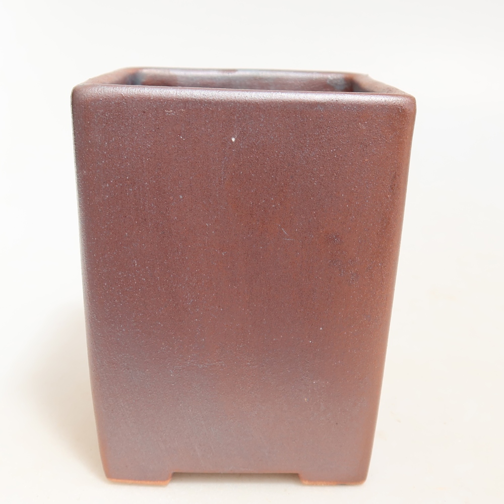 Keramik-Bonsai-Schale 8 x 8 x 10 cm, metallfarben