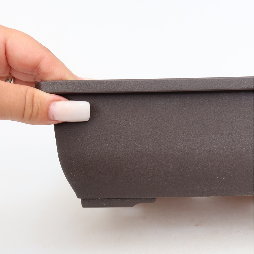 Bonsai-Schale aus Kunststoff MP-2vacl, braun – 20 x 14,5 x 7,5 cm