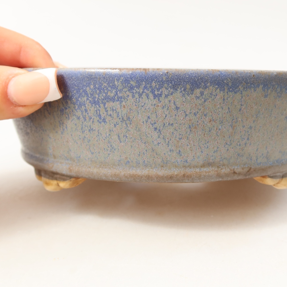 Keramik-Bonsai-Schale 15,5 x 15,5 x 5 cm, Farbe: Blau