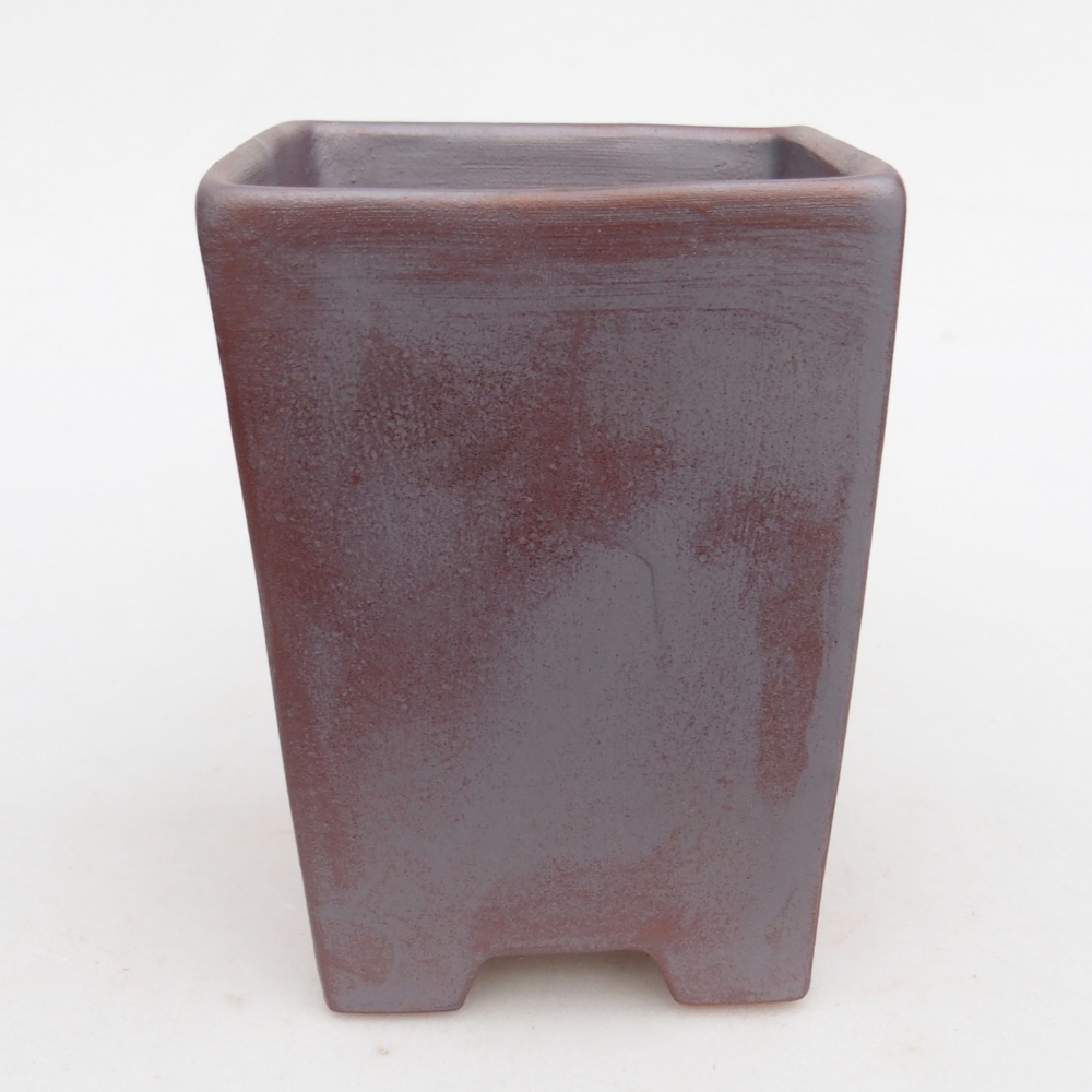 Bonsaischale aus Keramik 9 x 9 x 12,5 cm, metallfarben