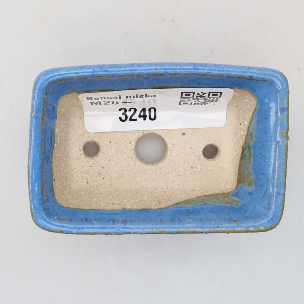 Bonsaischale aus Keramik 6,5 x 4 x 2,5 cm, Farbe blau