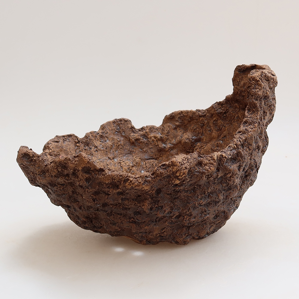 Keramikschale 20 x 16 x 14 cm, Farbe: braun