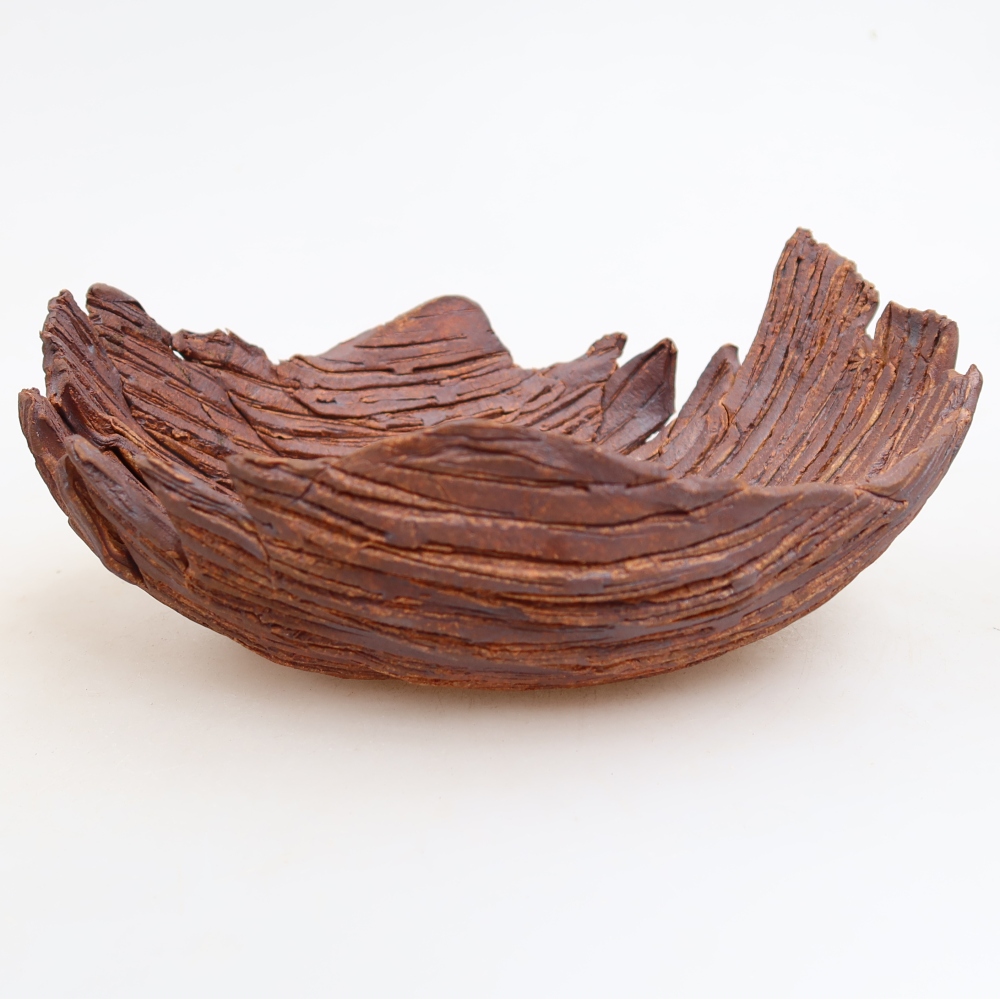 Keramikschale  18 x 15 x 8 cm, Farbe: braun
