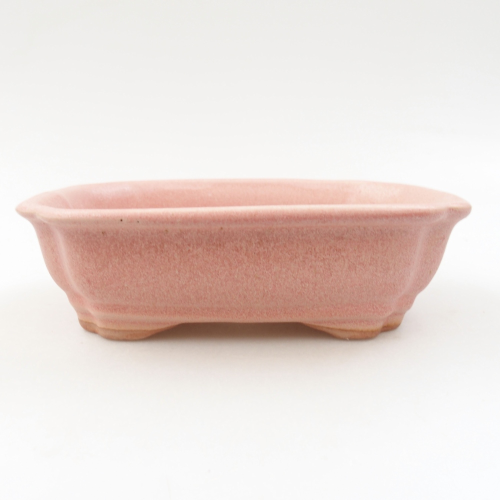 Keramik-Bonsaischale 16 x 12,5 x 4,5 cm, Farbe rosa