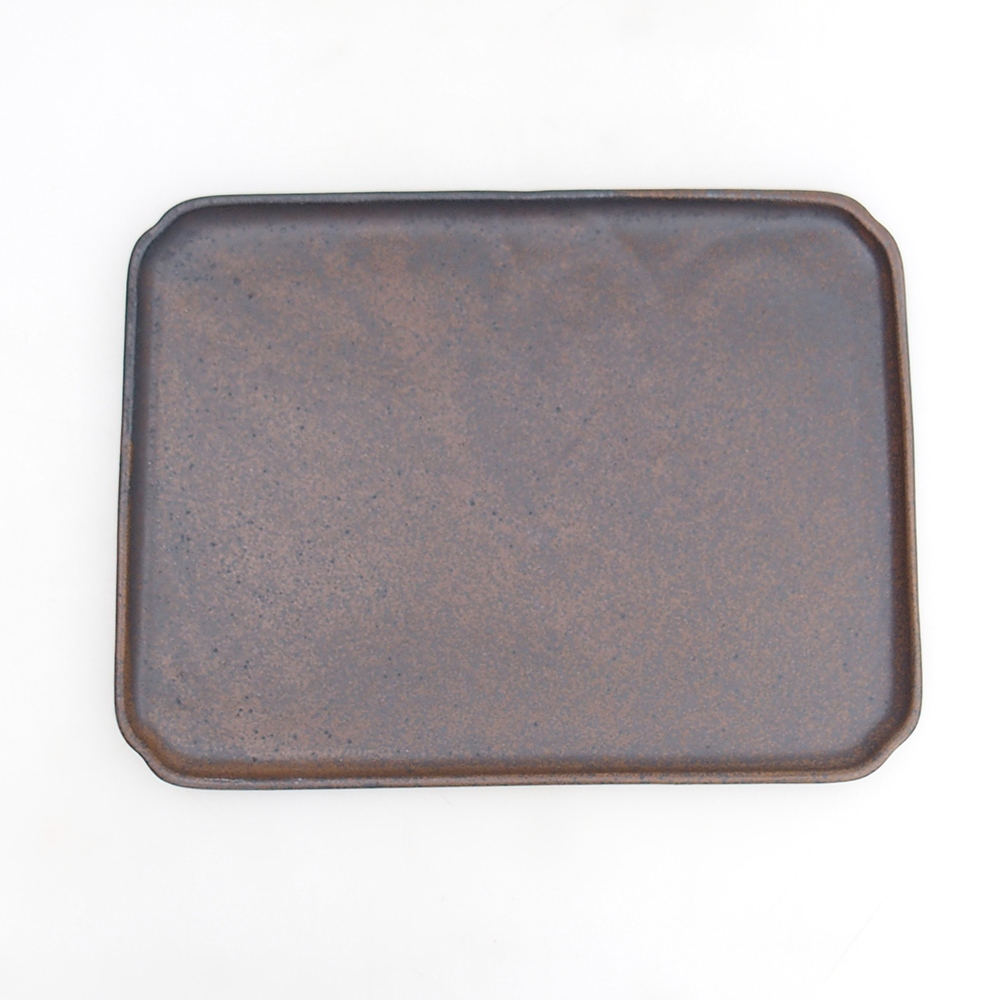Keramikschale H20 - 26,5 x 20 x 1,5 cm - braun