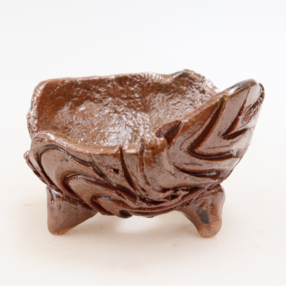 Keramikschale 8 x 8 x 5 cm , Farbe braun