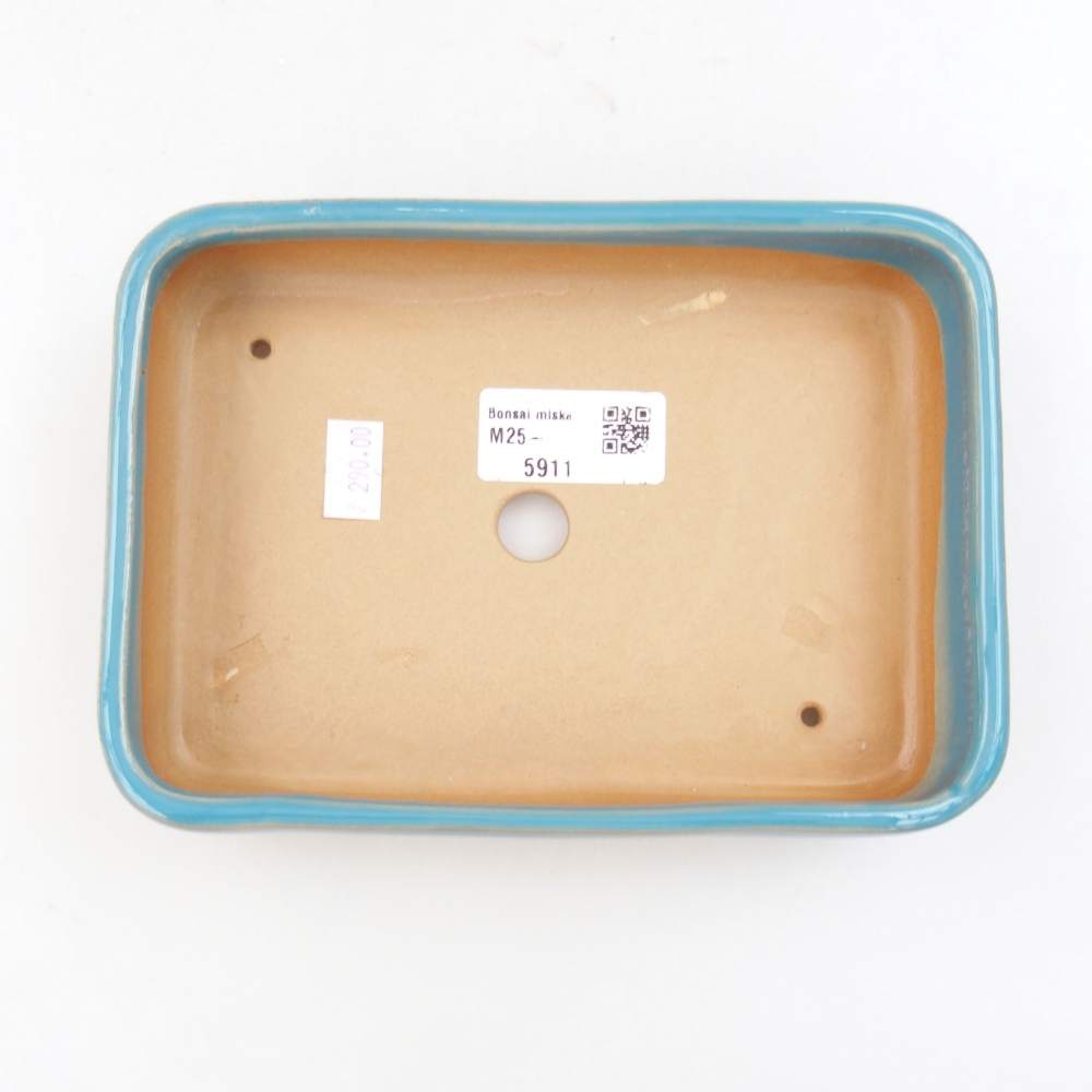 Keramik-Bonsaischale 18 x 13 x 4 cm, Farbe blau