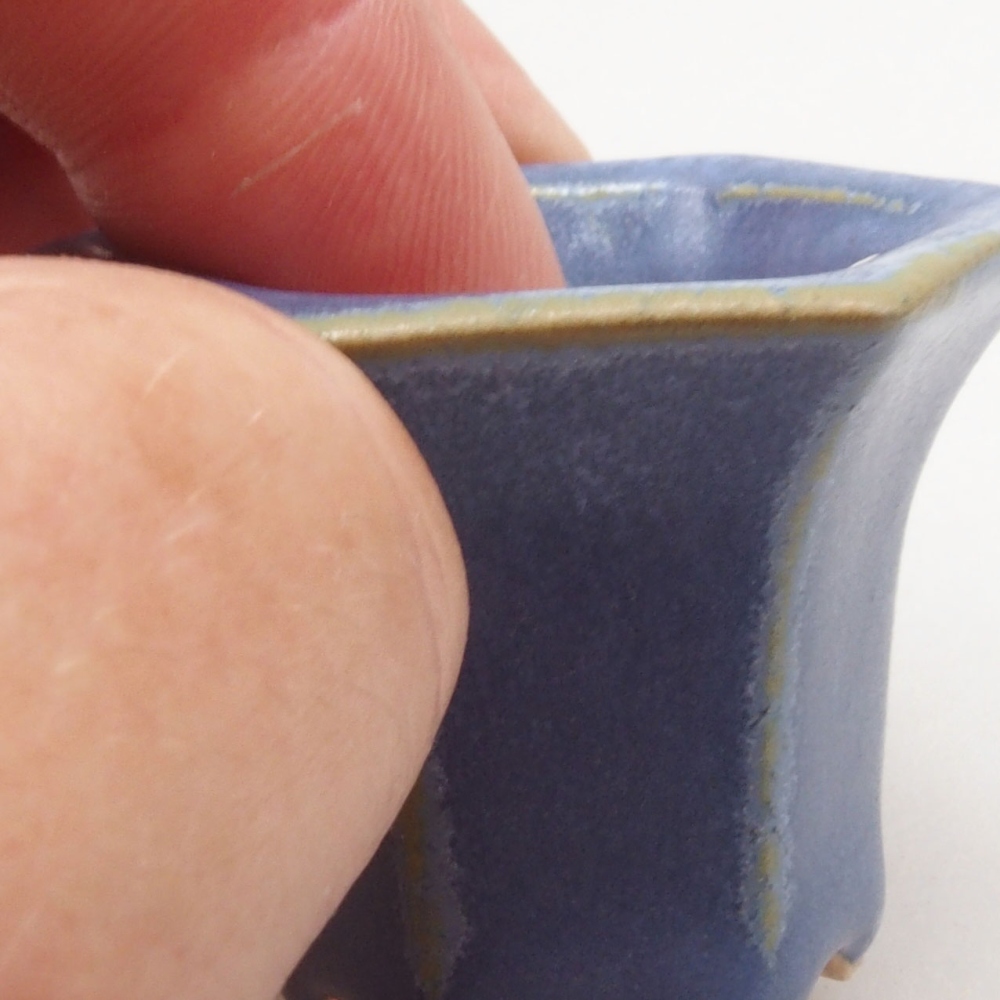 Mini-Bonsaischale 4 x 3,5 x 3 cm, Farbe blau