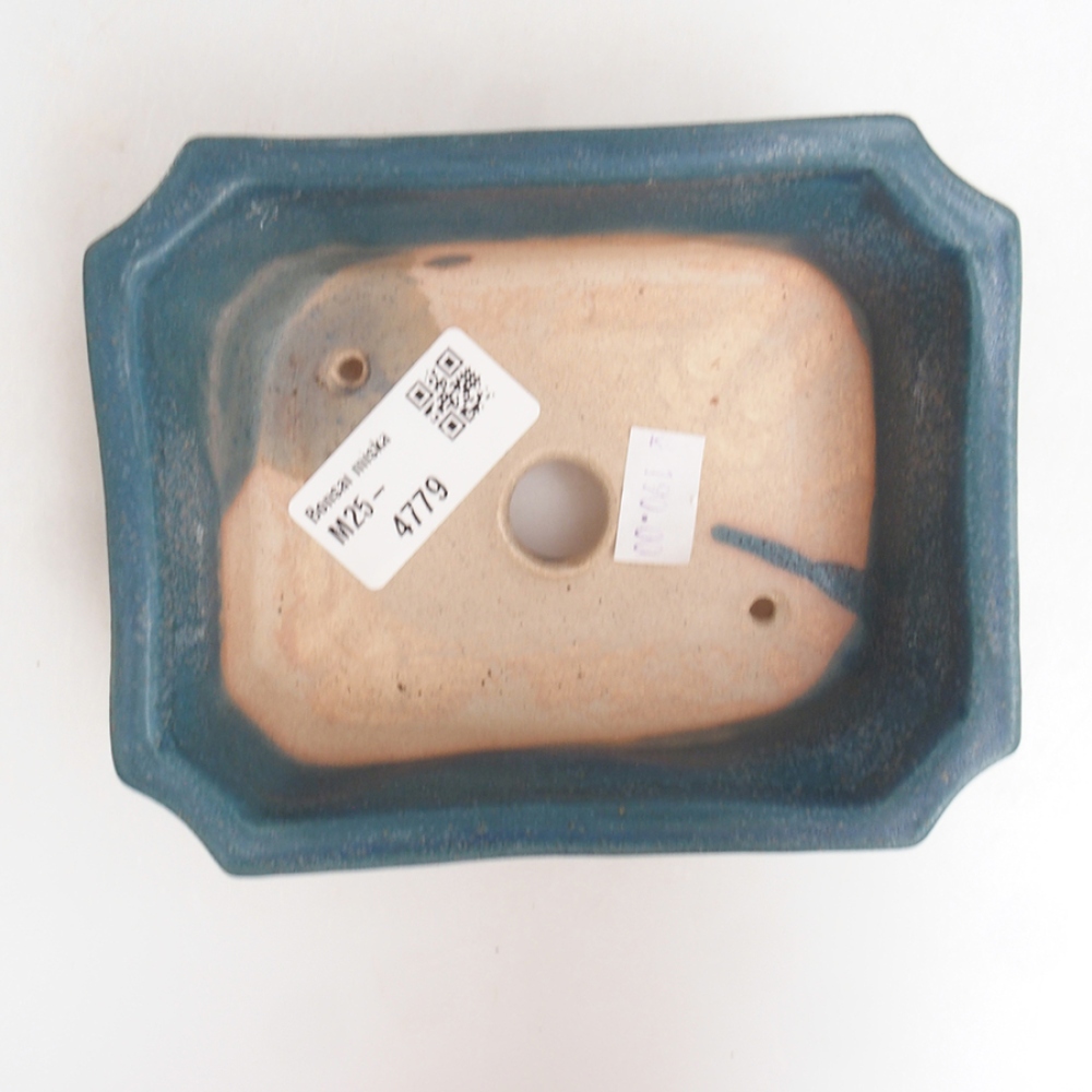 Keramik-Bonsaischale 13 x 10,5 x 4 cm, Farbe blau