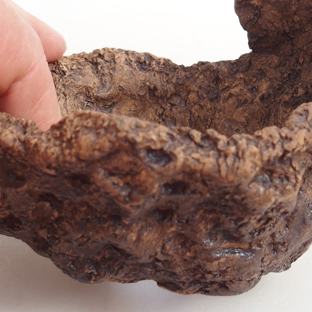 Keramische Schale 9,5 x 9 x 8,5 cm , Farbe braun