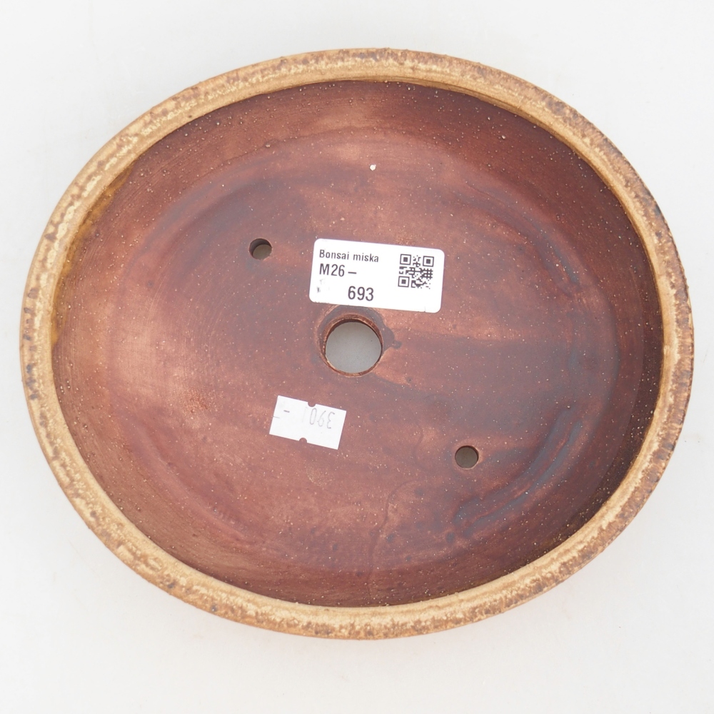 Bonsaischale aus Keramik 18,5 x 16,5 x 4,5 cm, rosa