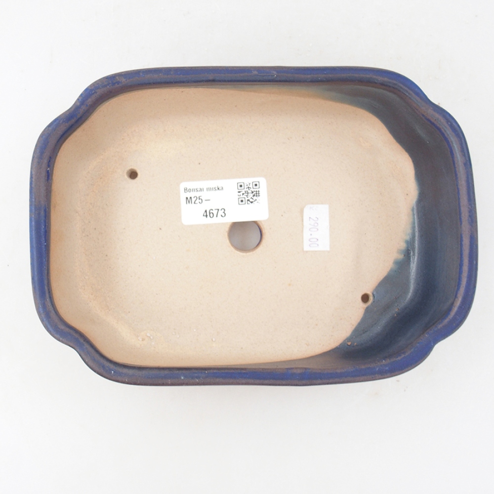 Keramik-Bonsaischale 18 x 13 x 5 cm, Farbe blau