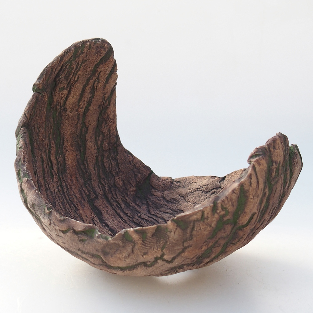 Keramikschale 13 x 12 x 12,5 cm , Farbe grün