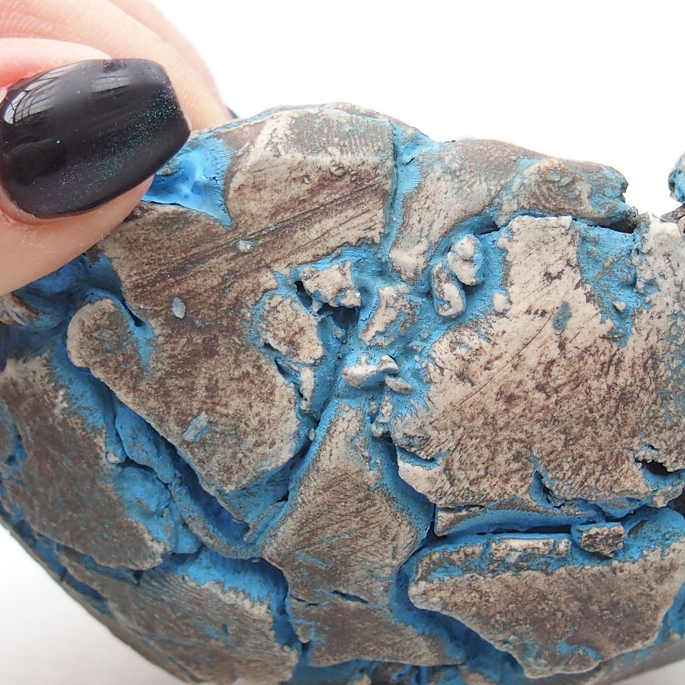 Keramikschale 11 x 11 x 7,5 cm , Farbe blau