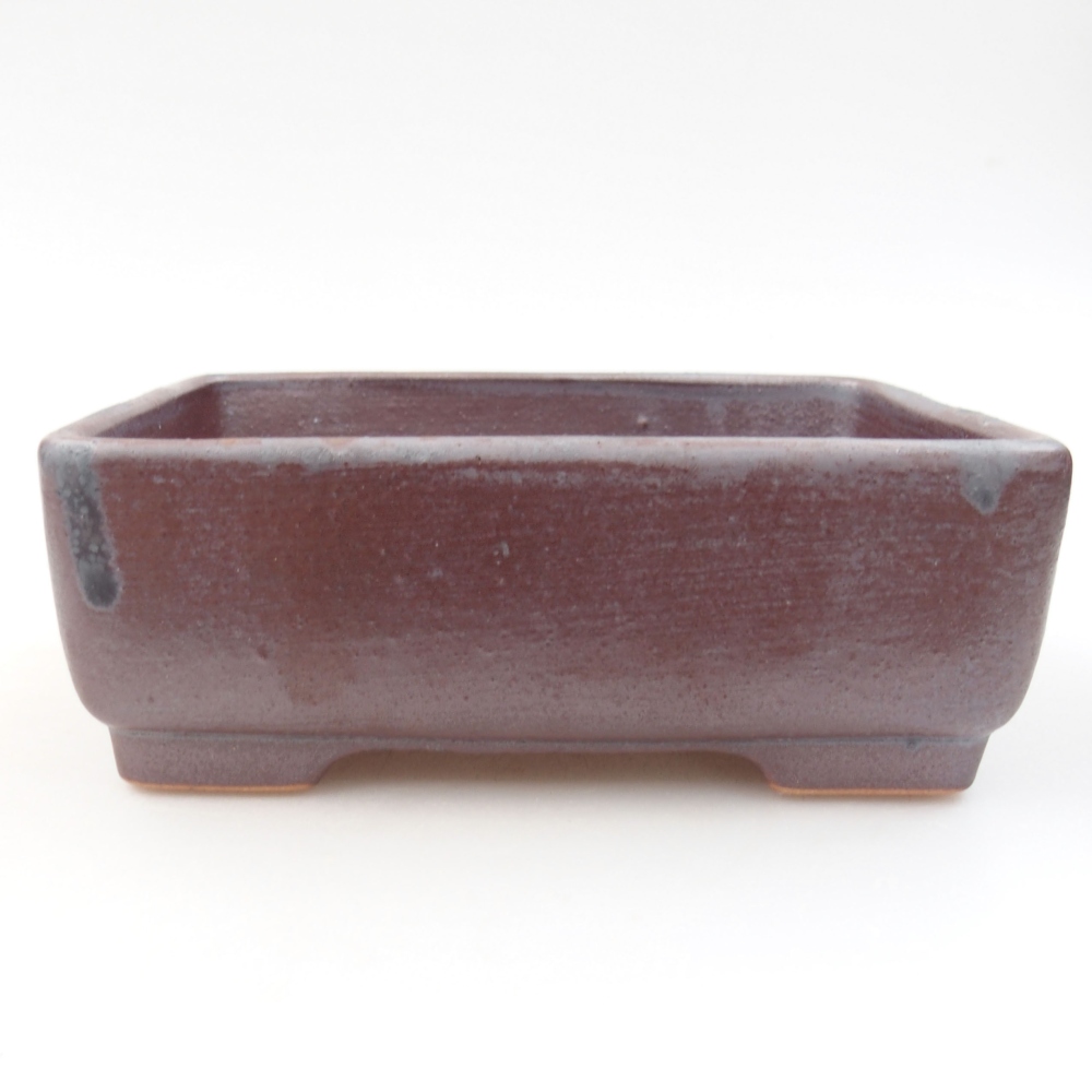 Keramik-Bonsaischale 14,5 x 11 x 5,5 cm, Farbe metallische
