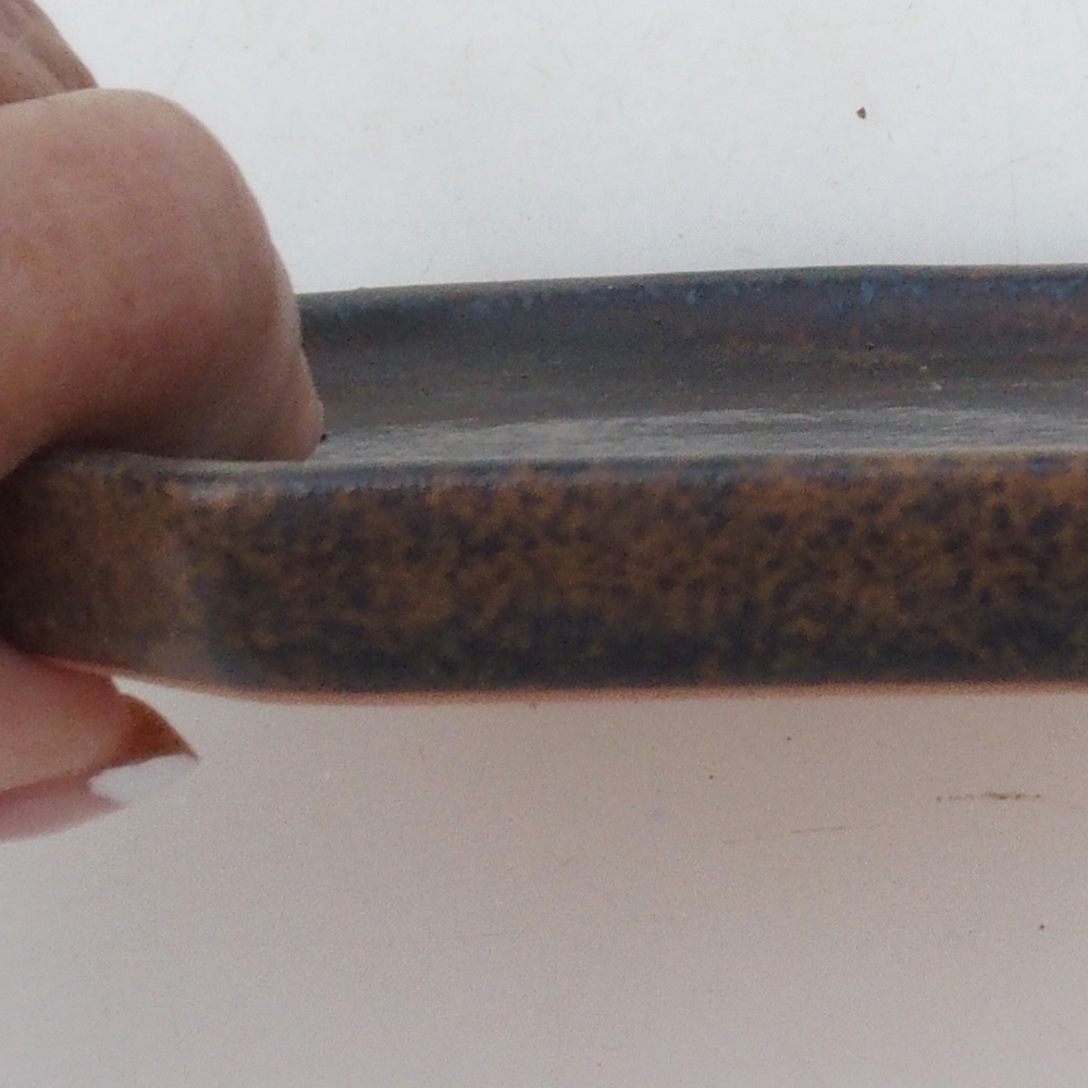 Keramikschale H13 – 12 x 12 x 1 cm – braun