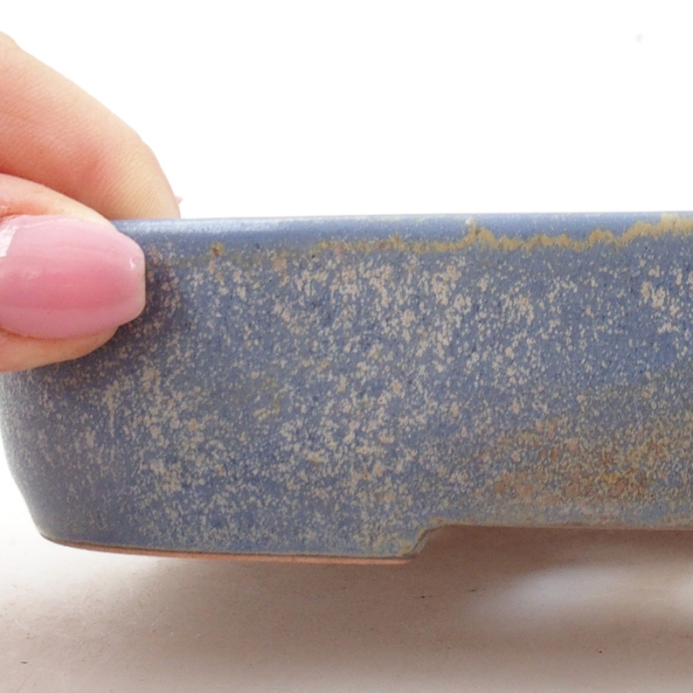 Keramik-Bonsaischale 16 x 11 x 3,5 cm, Farbe blau