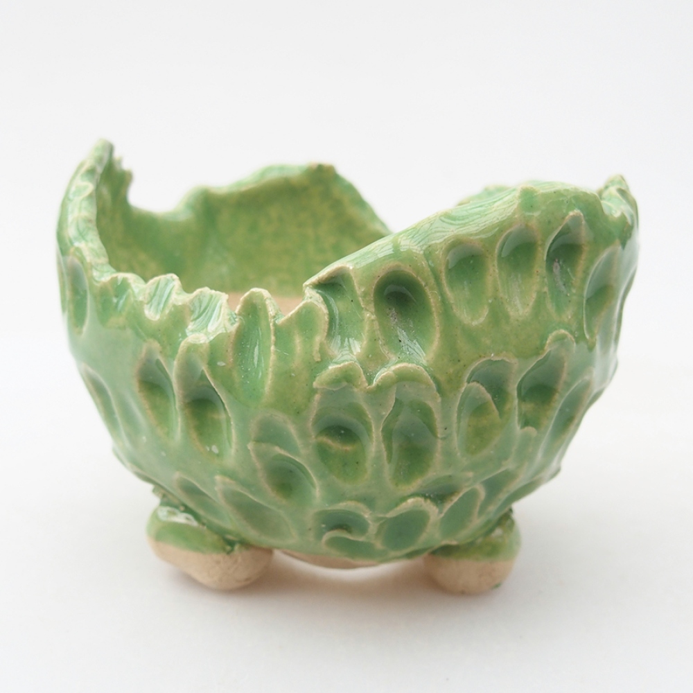 Keramikschale 7,5 x 7 x 6 cm, Farbe grün