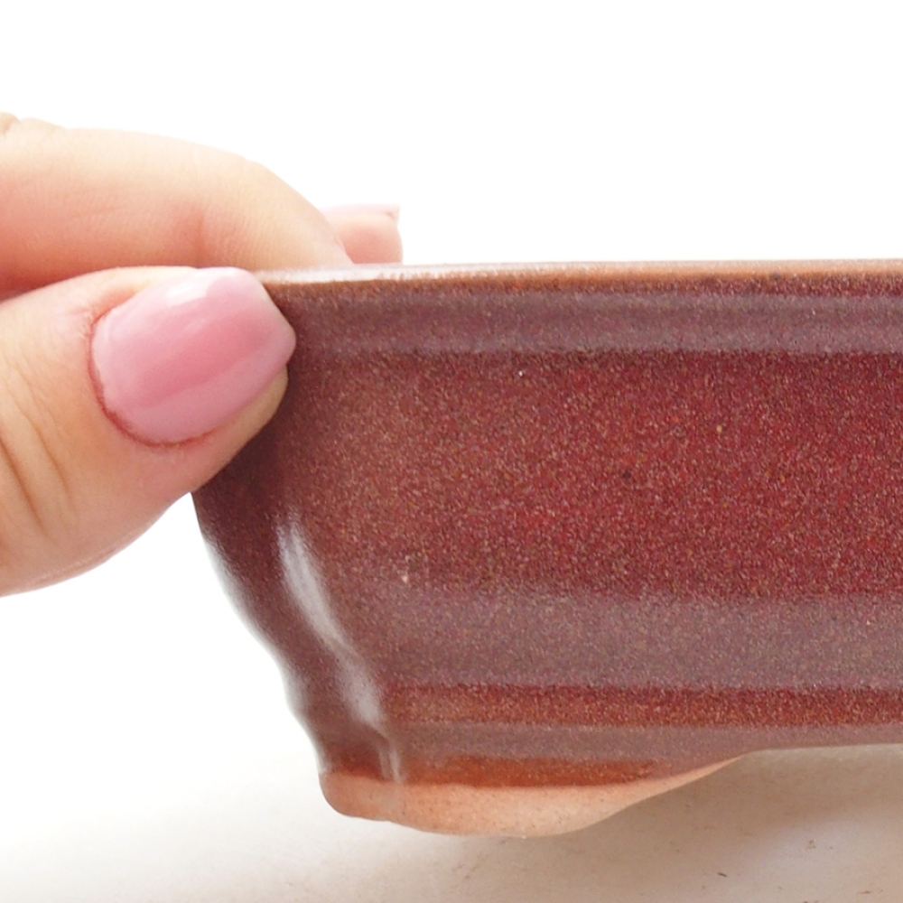Keramik-Bonsaischale 16 x 12 x 5 cm, Farbe braun