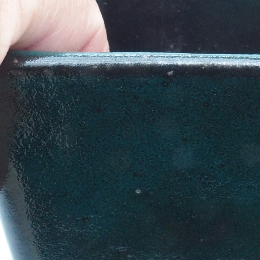 Keramik-Bonsaischale 10,5 x 10,5 x 10,5 cm, Farbe Grün