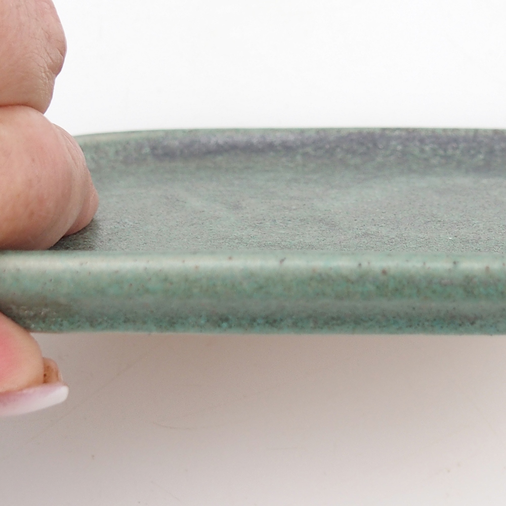 Keramische Untertasse H38 - 12,5 x 10,5 x 1 cm - grün