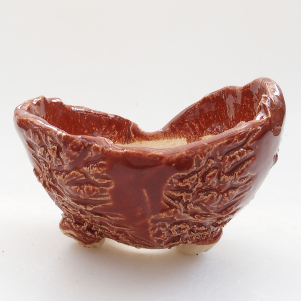 Keramikschale 7,5 x 7,5 x 6 cm, Farbe braun