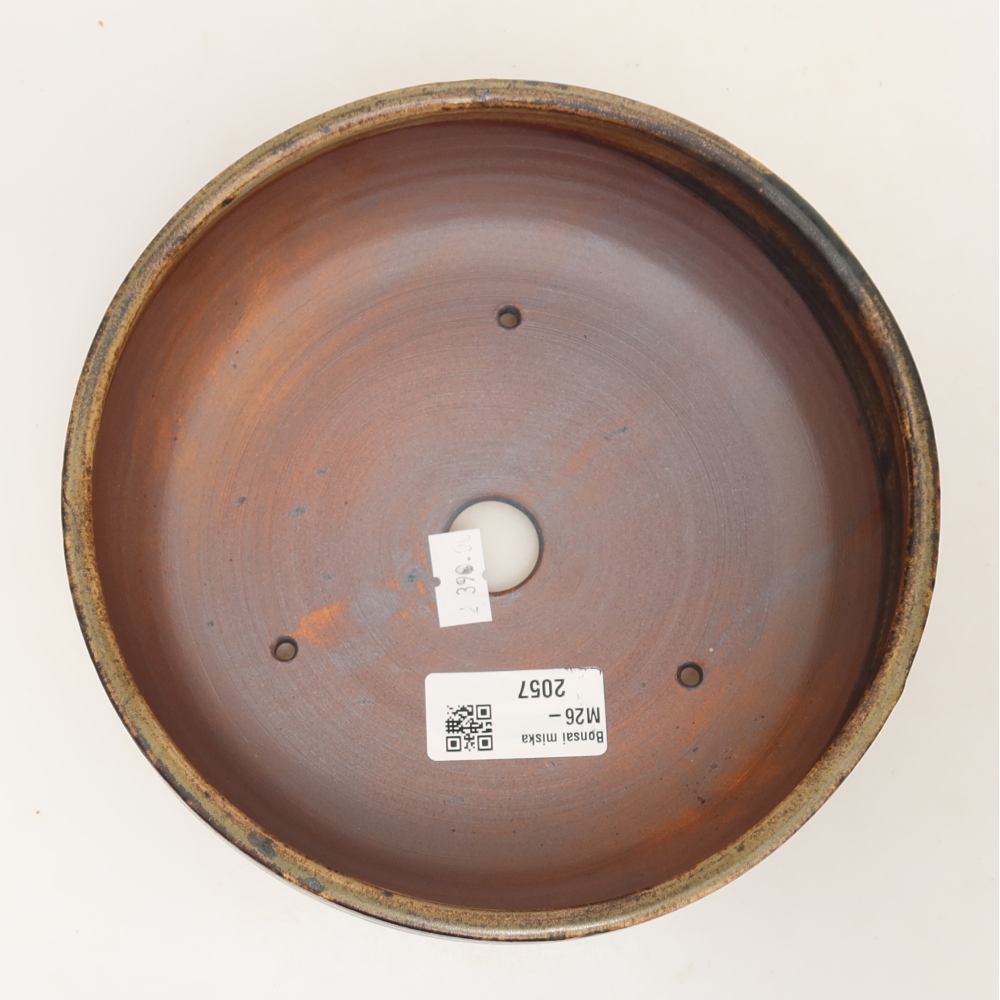 Keramik-Bonsai-Schale 17,5 x 17,5 x 6 cm, Farbe: braun