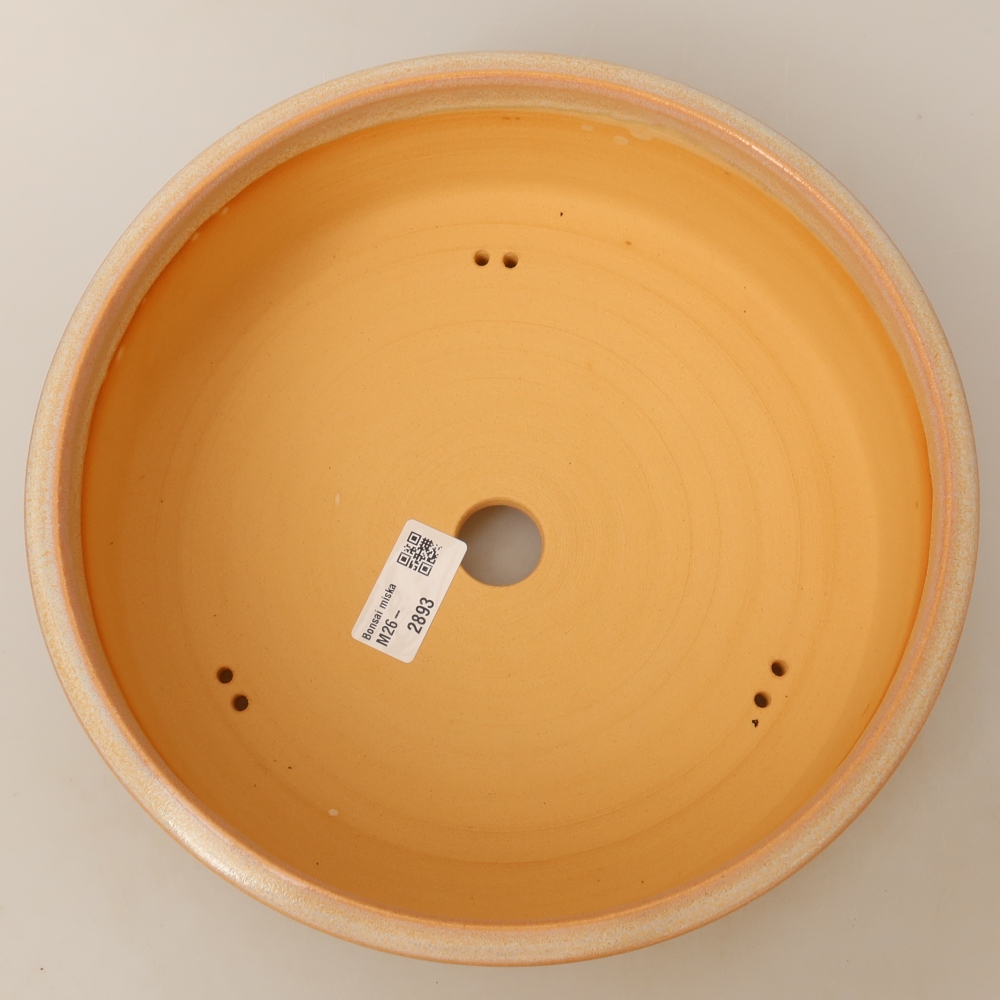 Keramik-Bonsai-Schale, 24,5 x 24,5 x 8 cm, Farbe: Beige